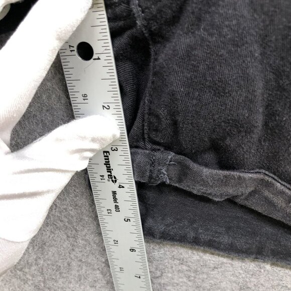 Levi's Mid Length Jean Shorts Womens Size 25 Black Roll Cuff Stretch - Picture 8 of 9